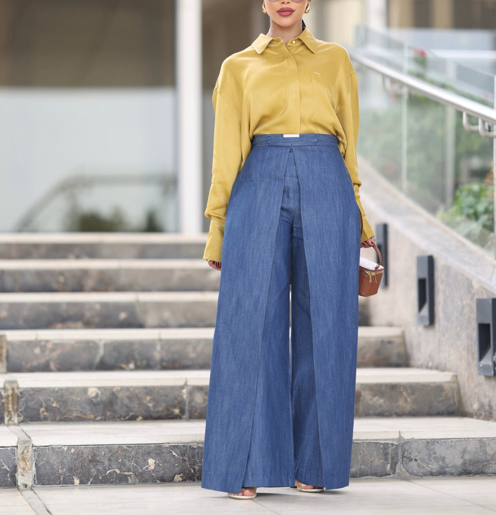 Chic Mustard & Denim Combo - afroda