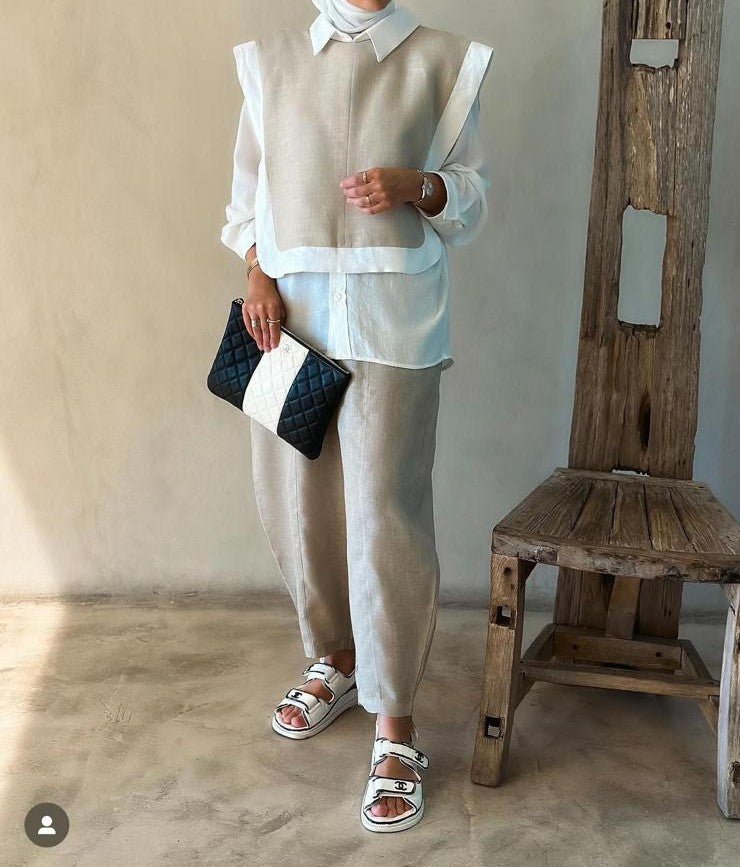 Full linen set ( top and trouser ) - AFRODA