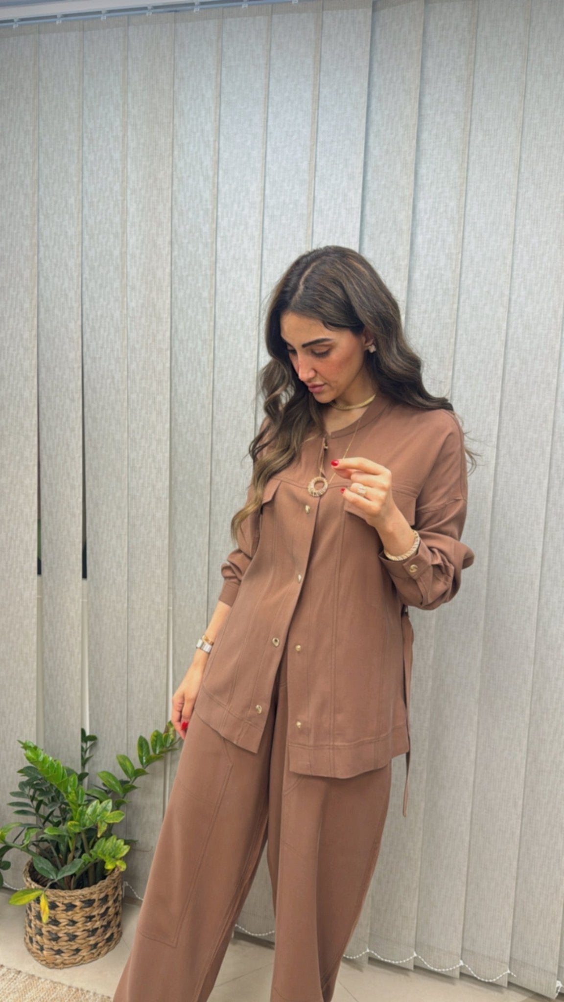 Luxe Co - Ord – Button - Up Shirt - afroda