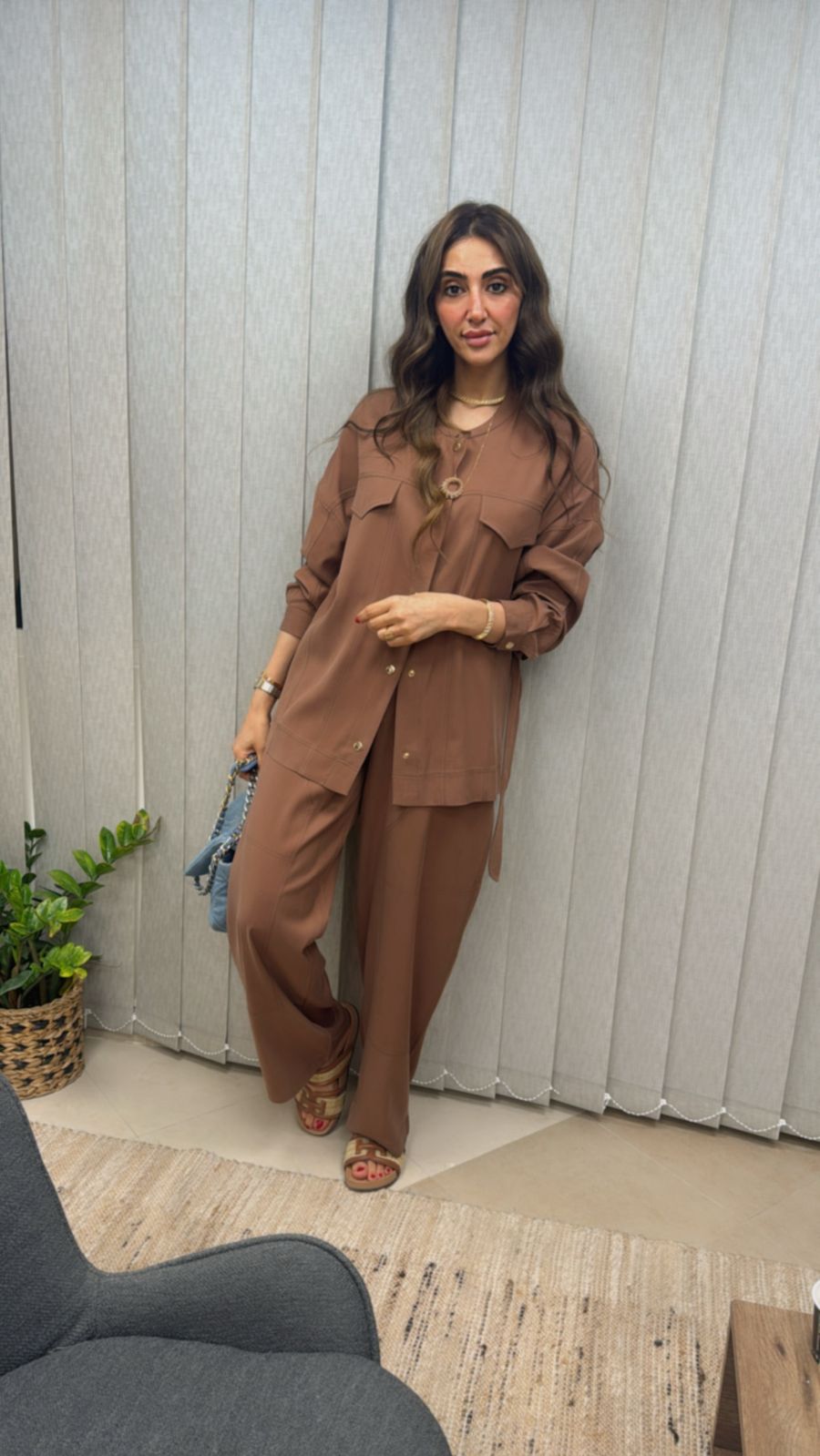 Luxe Co - Ord – Button - Up Shirt - afroda