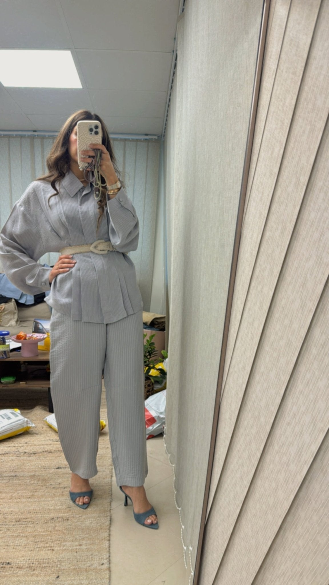 Textured Two - Piece Co - Ord Set - afroda